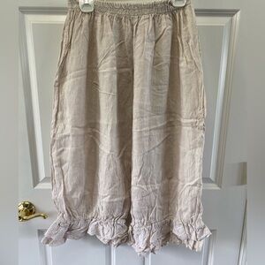 Super Belle cream linen pants
